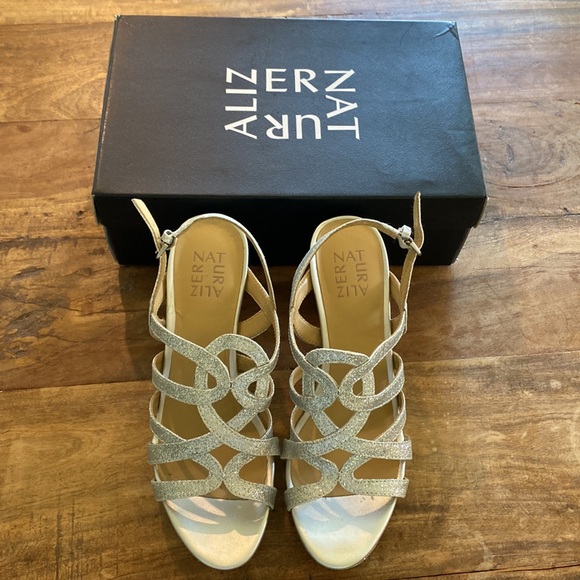 Naturalizer Cameron silver glitter dressy sandals - Picture 2 of 7